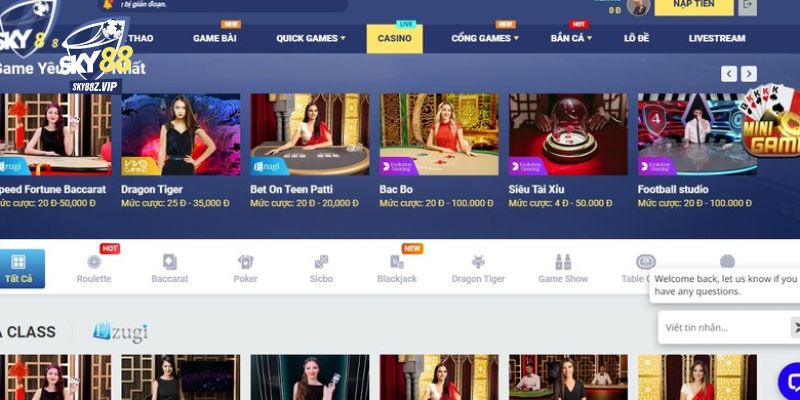 Sòng Bài Live Casino Với Đa Dạng Sản Phẩm Nổi Trội Năm 2025