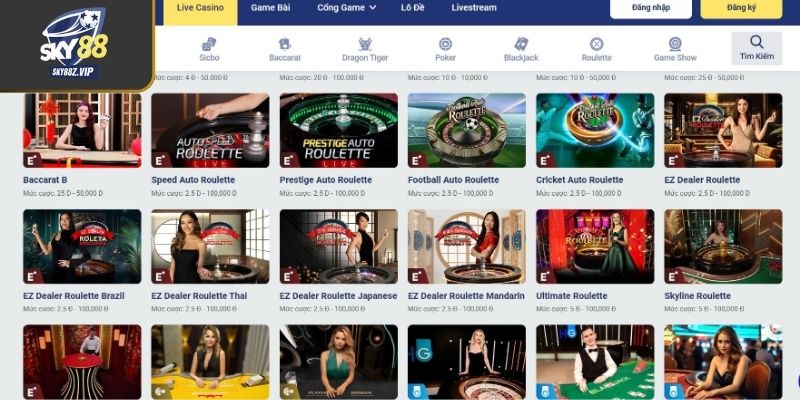 Tỷ Lệ Thưởng Cực Lớn Chỉ Có Tại Casino SKY88