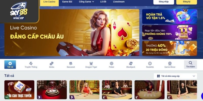 Ưu Điểm Của Sân Chơi Casino SKY88